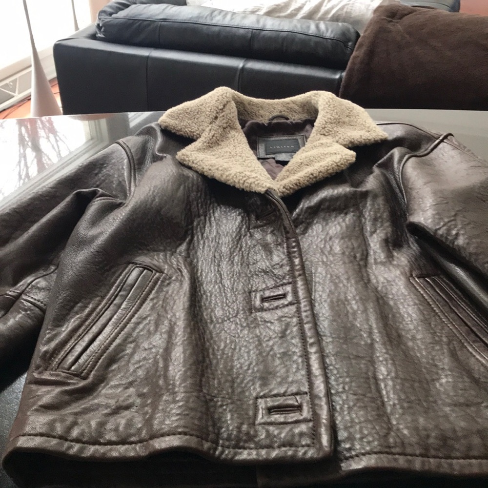 Women Brown leather jacket